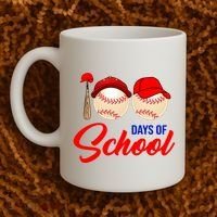 100 Days Of School Baseball Coffee Mug thumb 2