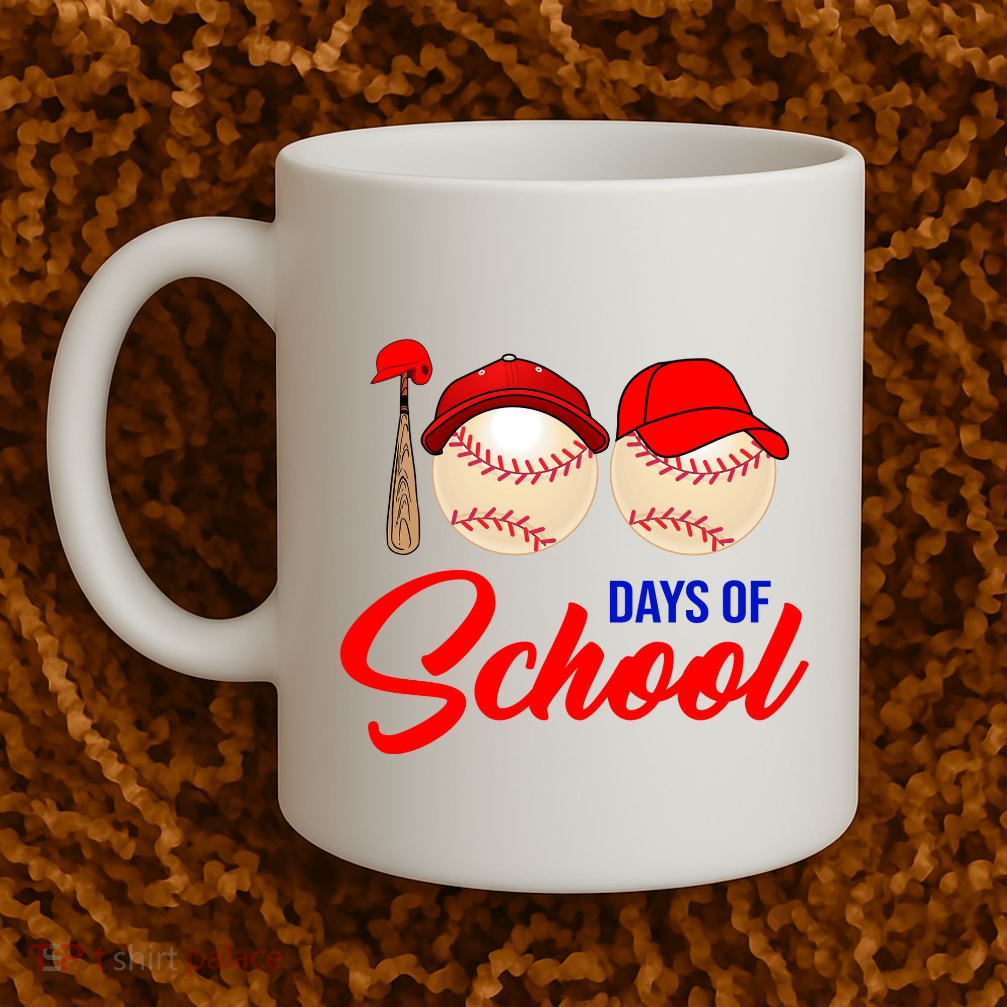 100 Days Of School Baseball Coffee Mug