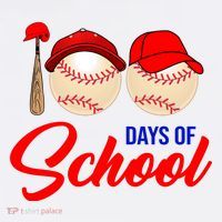 100 Days Of School Baseball Ornament thumb 1
