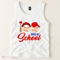 100 Days Of School Baseball Tank Top thumb 2