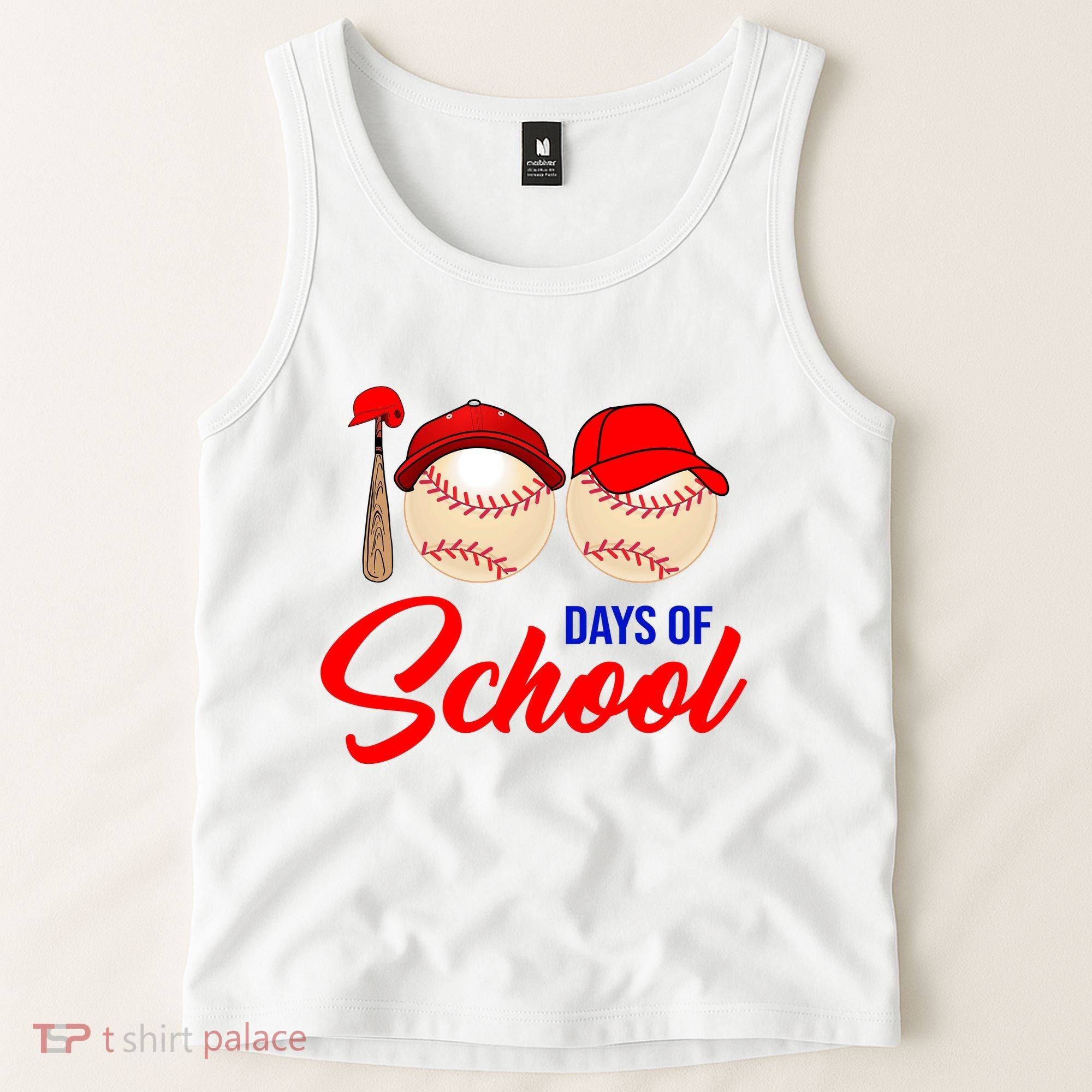 100 Days Of School Baseball Tank Top