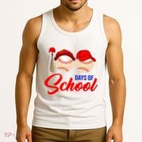 100 Days Of School Baseball Tank Top thumb 3