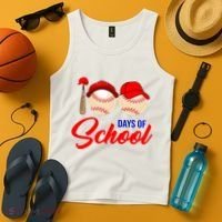 100 Days Of School Baseball Tank Top thumb 4