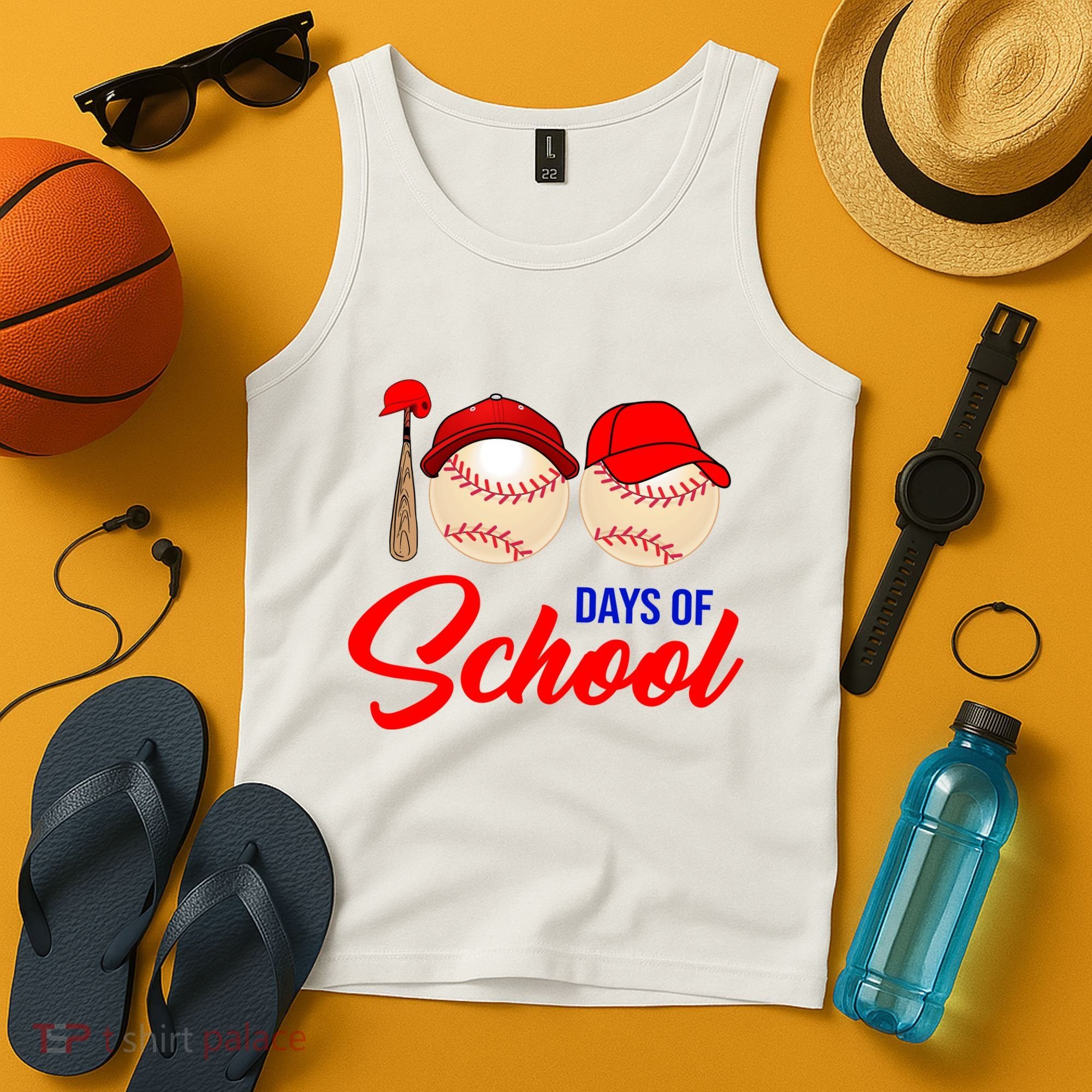 100 Days Of School Baseball Tank Top