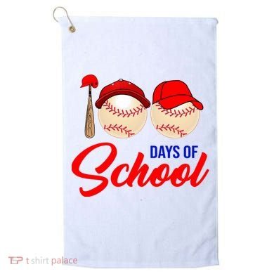 100 Days Of School Baseball Golf Towel