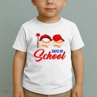 100 Days Of School Baseball Toddler T-Shirt thumb 2