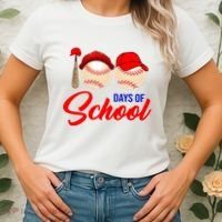 100 Days Of School Baseball Women's T-Shirt thumb 2