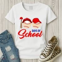 100 Days Of School Baseball Women's T-Shirt thumb 3