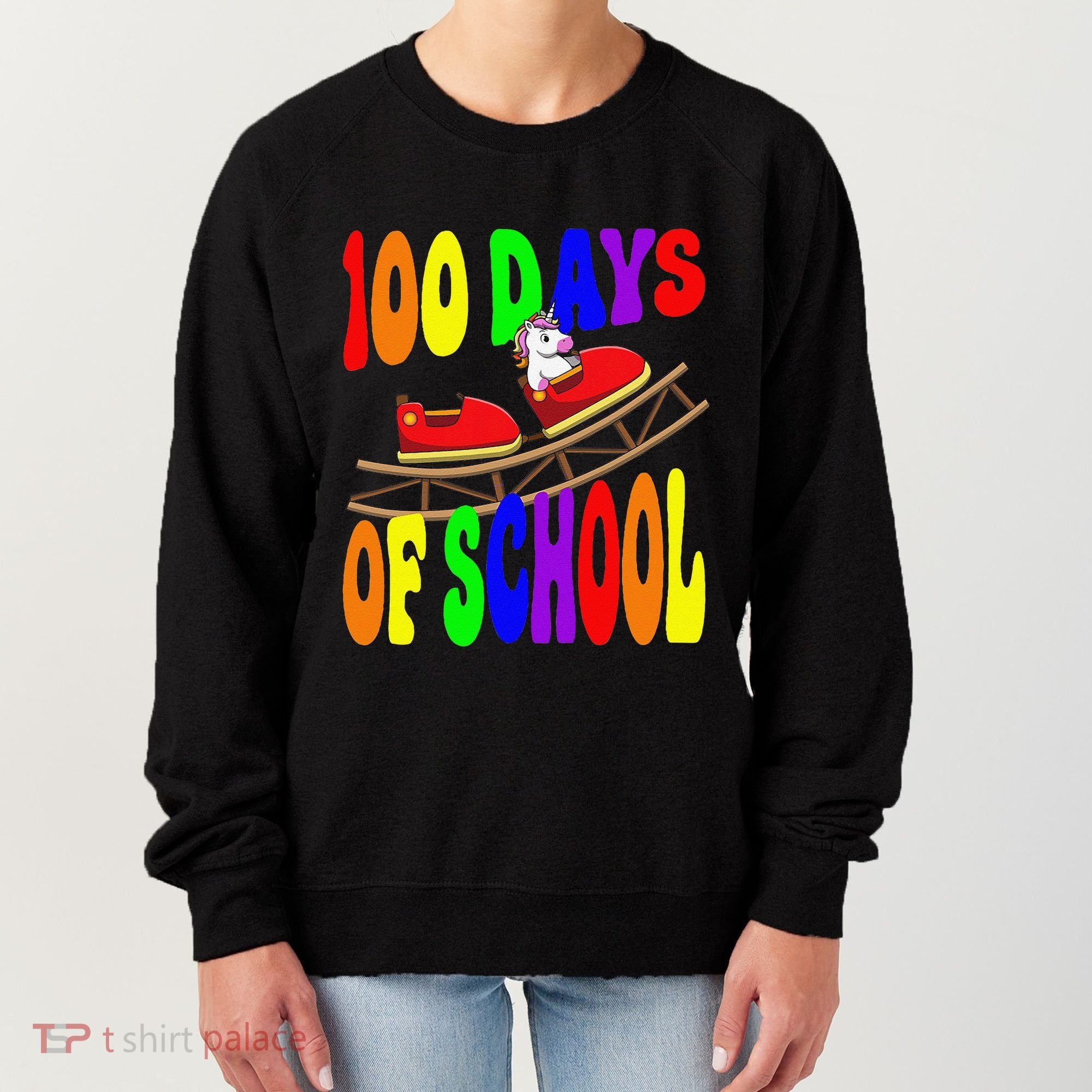 100 Days Of School Unicorn In Elementary Grade School Women's Sweatshirt