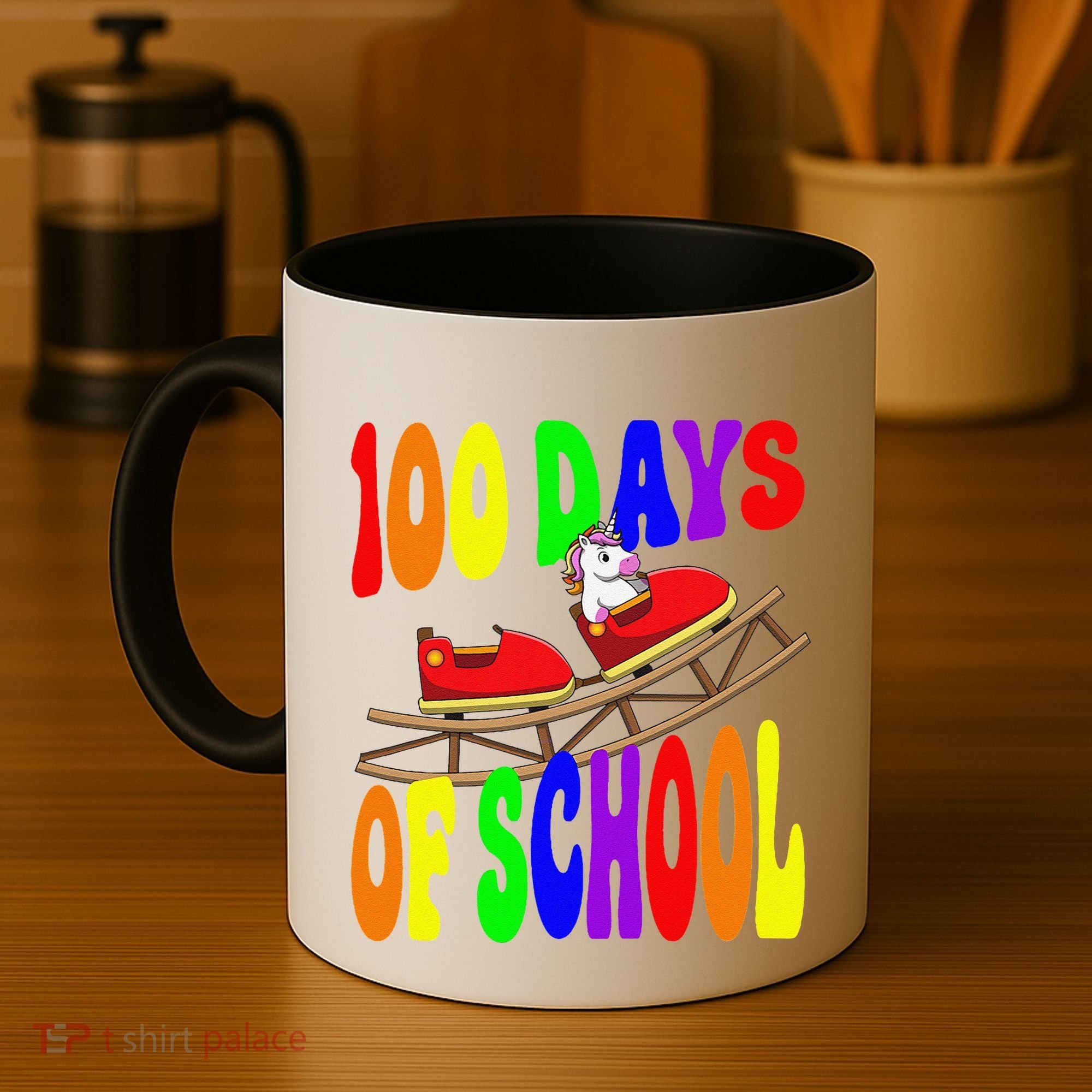 100 Days Of School Unicorn In Elementary Grade School Coffee Mug