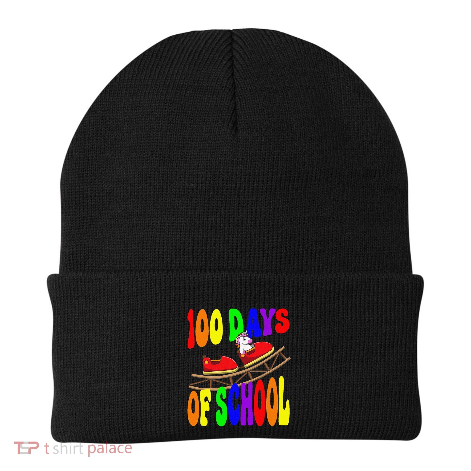 100 Days Of School Unicorn In Elementary Grade School Beanie