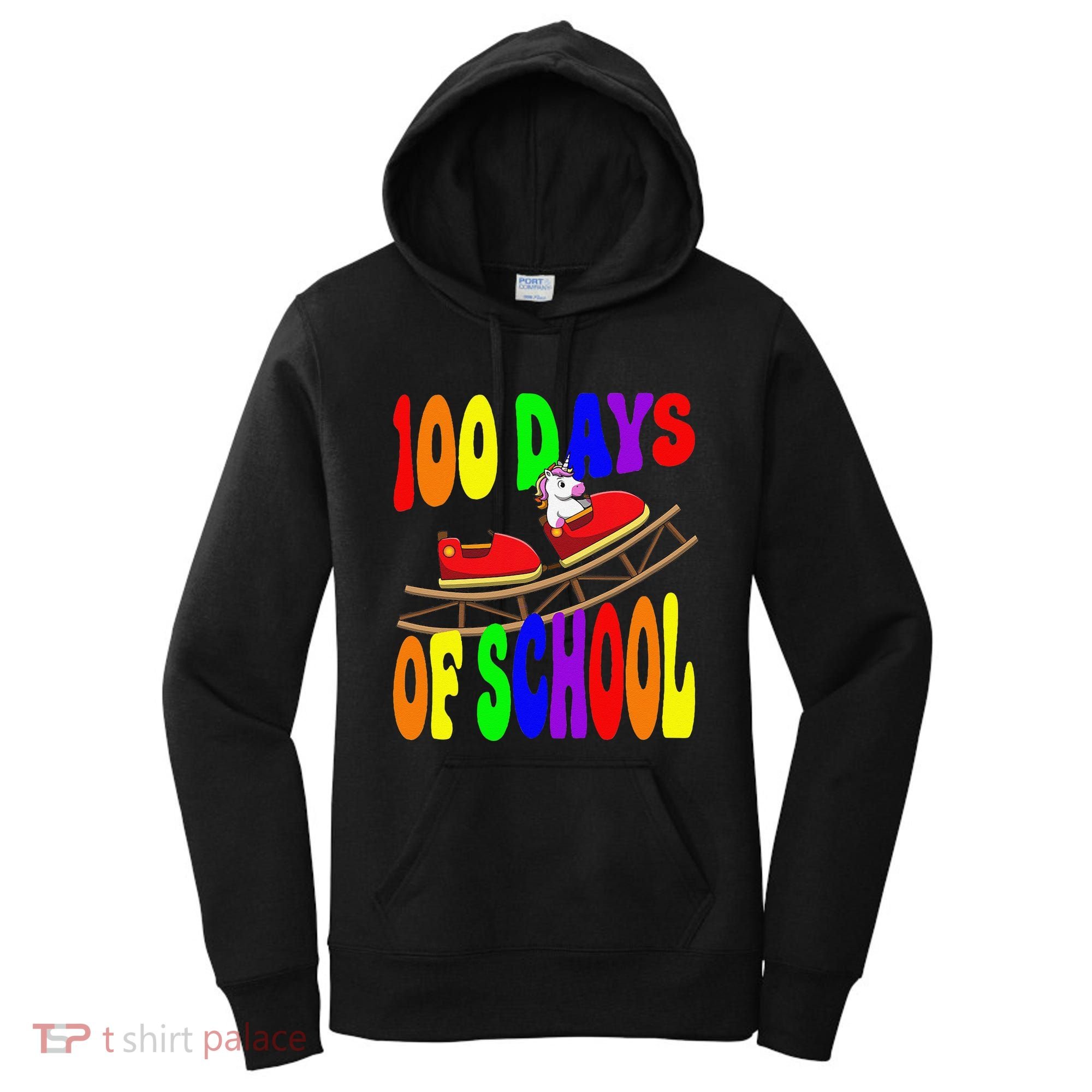 100 Days Of School Unicorn In Elementary Grade School Women's Hoodie