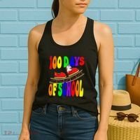 100 Days Of School Unicorn In Elementary Grade School Women's Tank Top thumb 2
