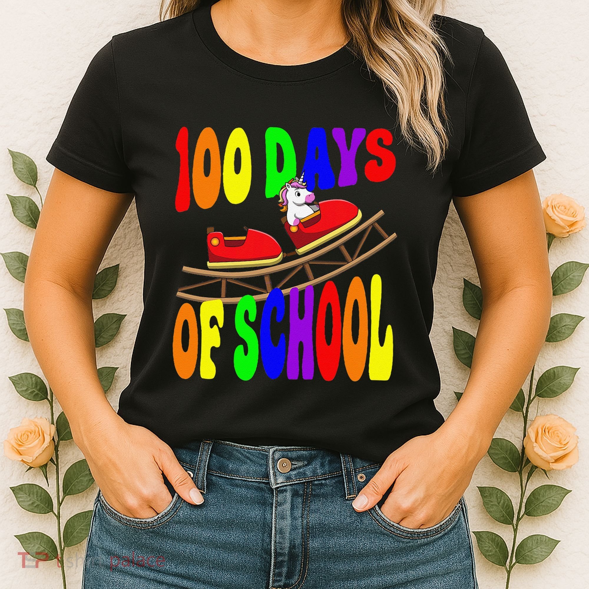 100 Days Of School Unicorn In Elementary Grade School Women's T-Shirt