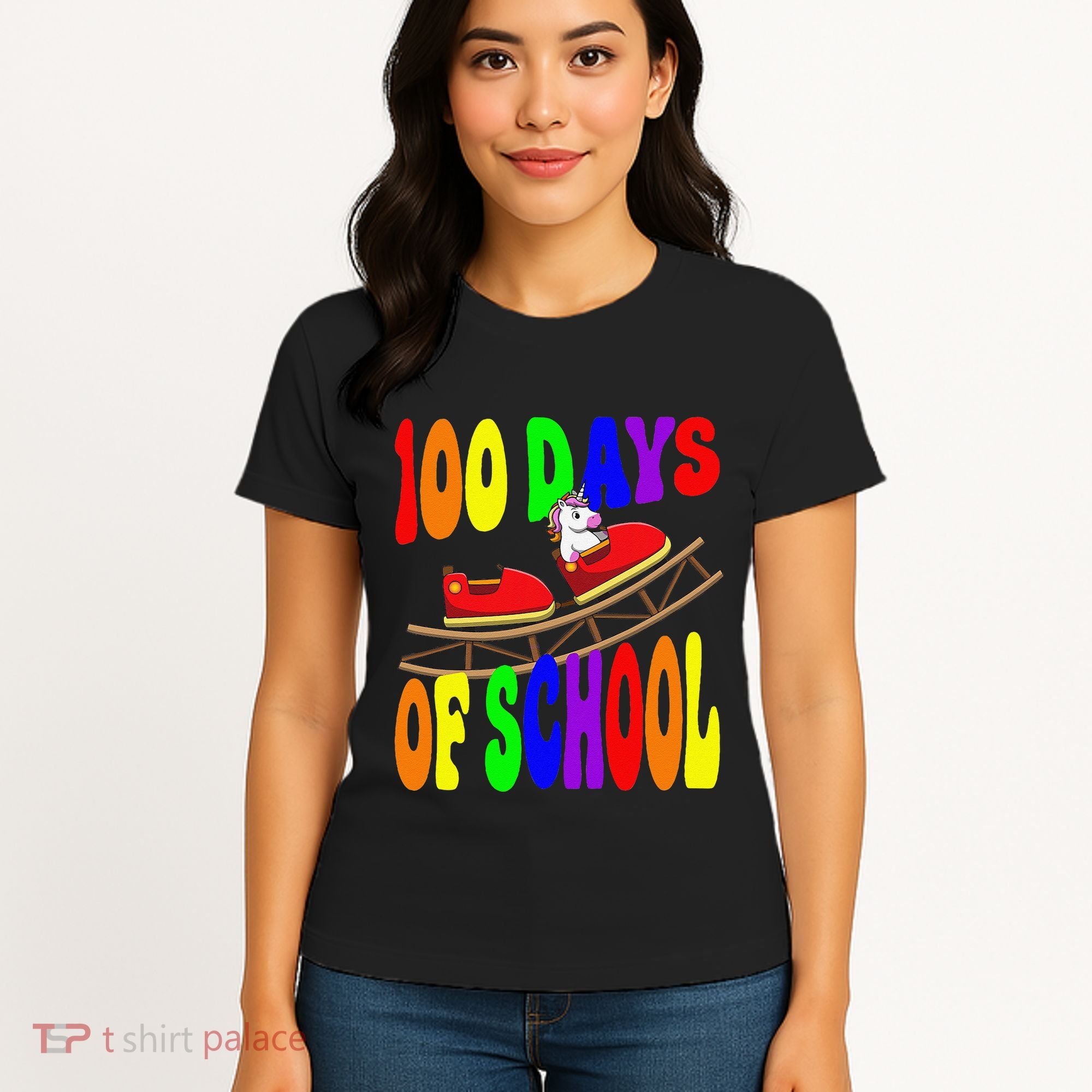 100 Days Of School Unicorn In Elementary Grade School Women's T-Shirt