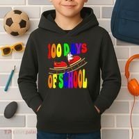 100 Days Of School Unicorn In Elementary Grade School Kids Hoodie thumb 2