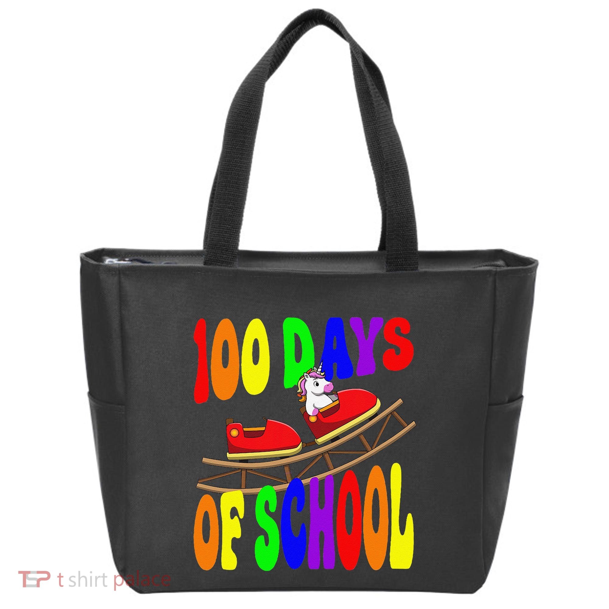 100 Days Of School Unicorn In Elementary Grade School Tote Bag