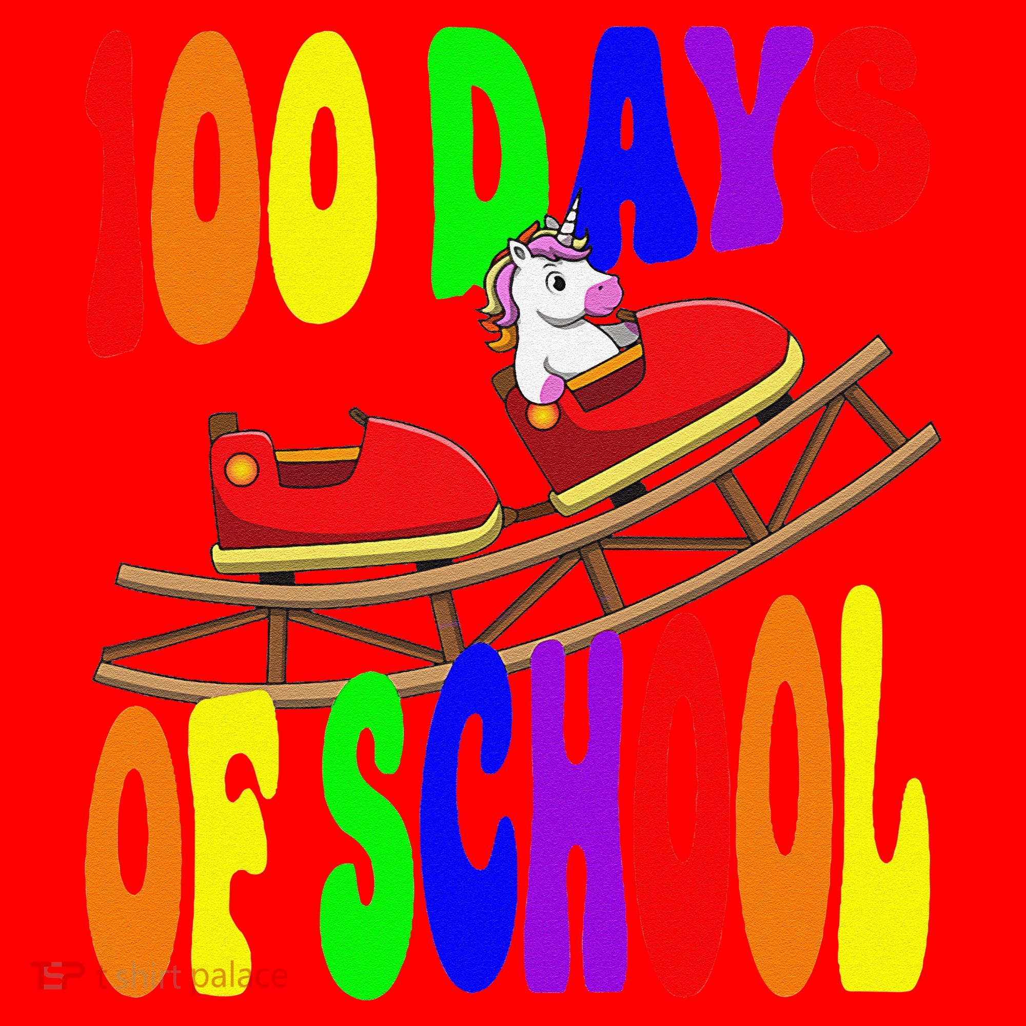 100 Days Of School Unicorn In Elementary Grade School Santa Hat