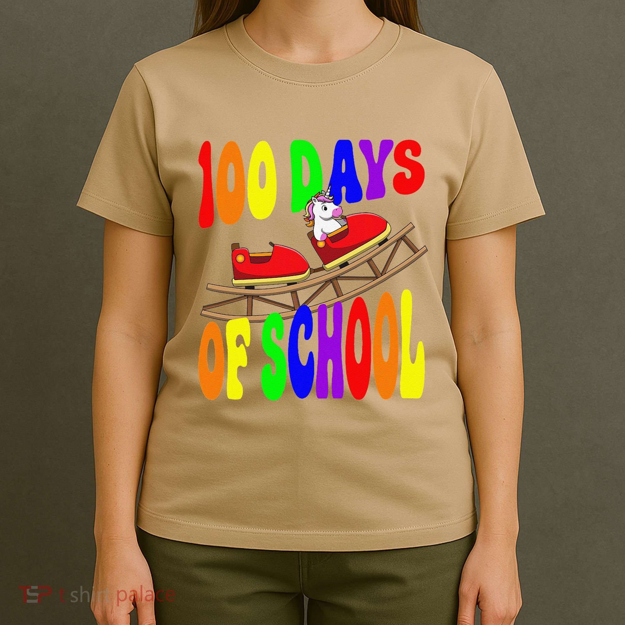 100 Days Of School Unicorn In Elementary Grade School T-Shirt