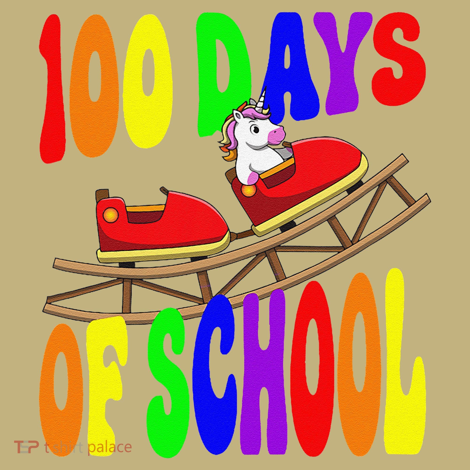 100 Days Of School Unicorn In Elementary Grade School T-Shirt