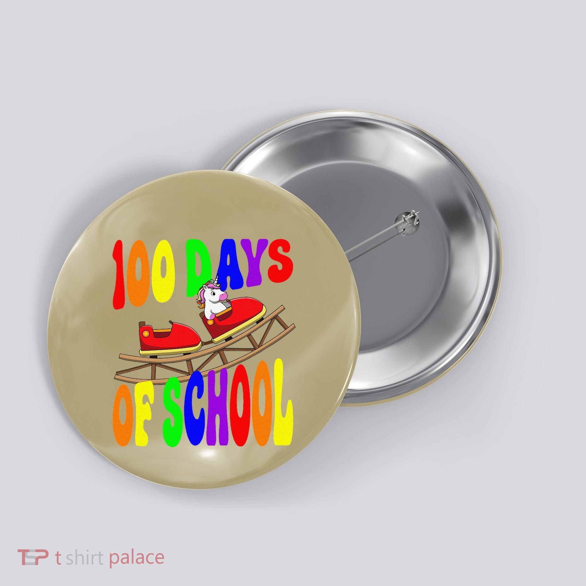 100 Days Of School Unicorn In Elementary Grade School Button