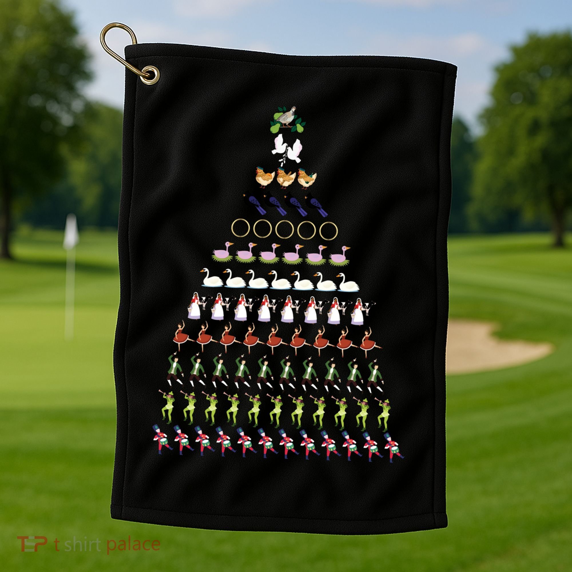 12 Days Of Christmas Essential Golf Towel
