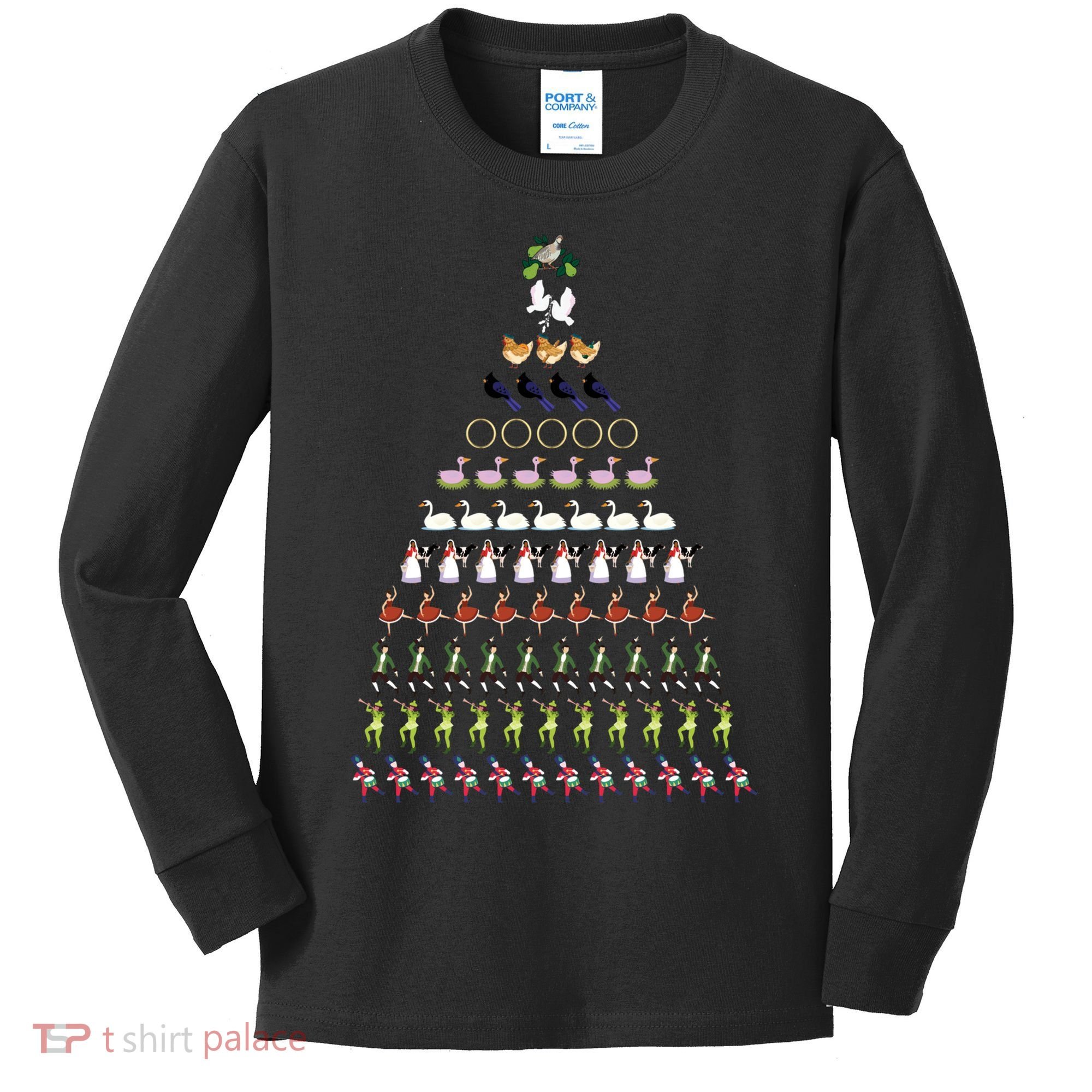 12 Days Of Christmas Essential Kids Long Sleeve Shirt