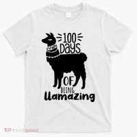 100 Days Of Being Llamazing 100 Days Of School Funny Llama T-Shirt thumb 0