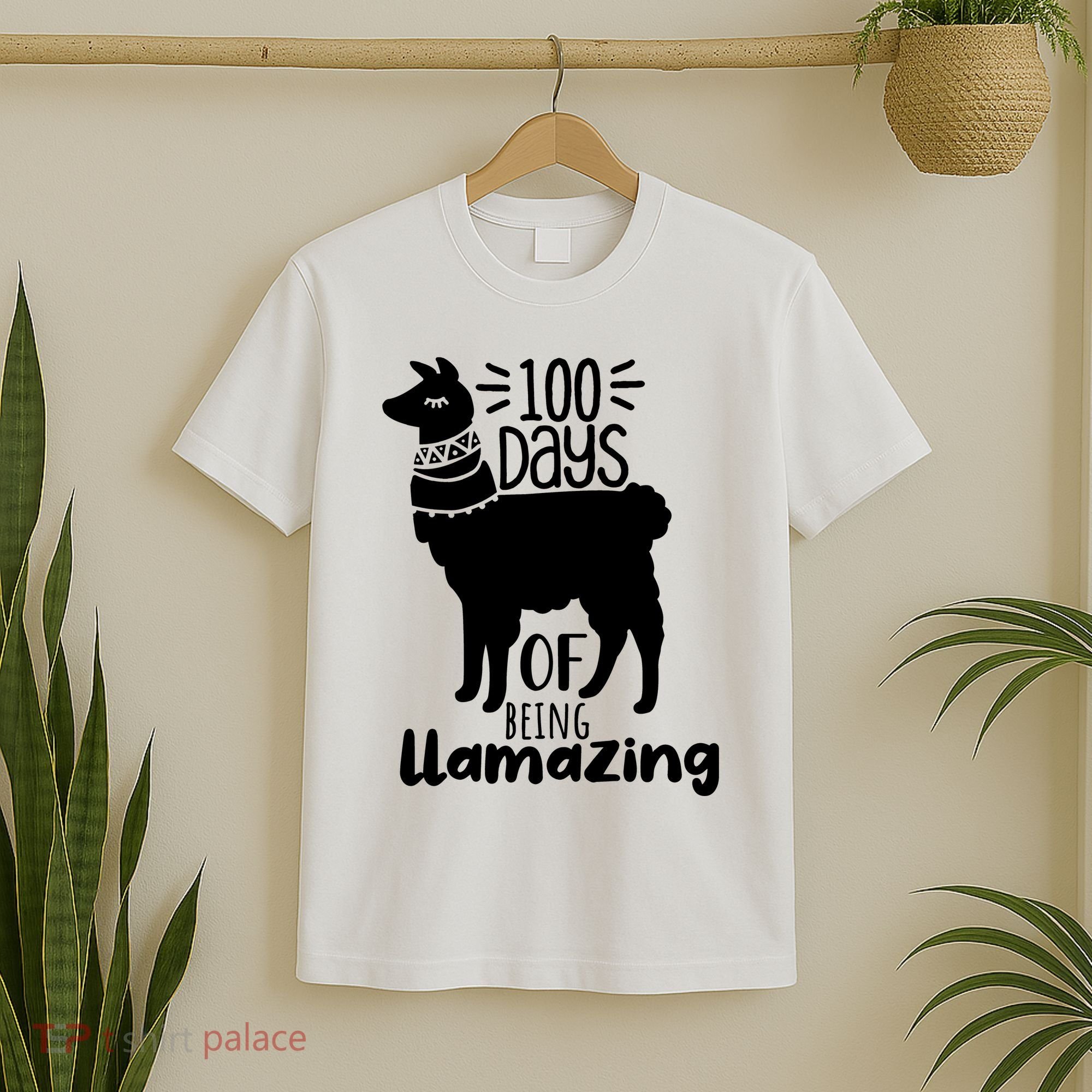 100 Days Of Being Llamazing 100 Days Of School Funny Llama T-Shirt