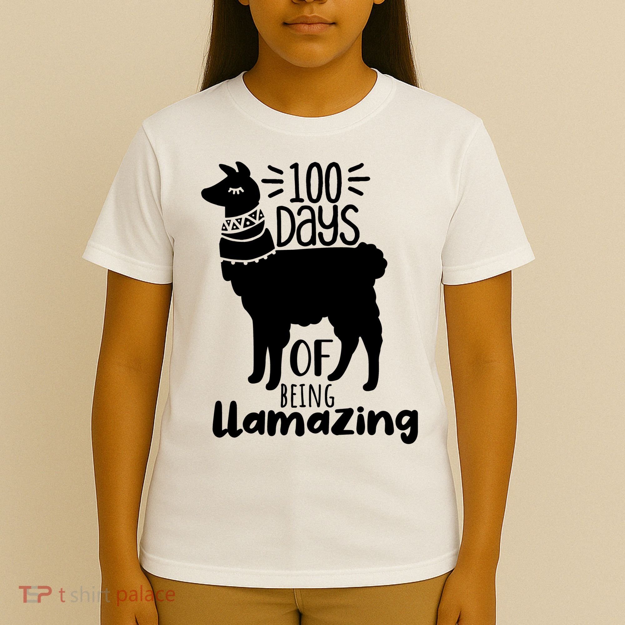 100 Days Of Being Llamazing 100 Days Of School Funny Llama T-Shirt