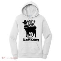 100 Days Of Being Llamazing 100 Days Of School Funny Llama Women's Hoodie thumb 0