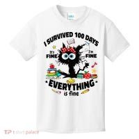 100 Days Of School ItS Fine IM Fine Everything Is Fine Kids T-Shirt thumb 0