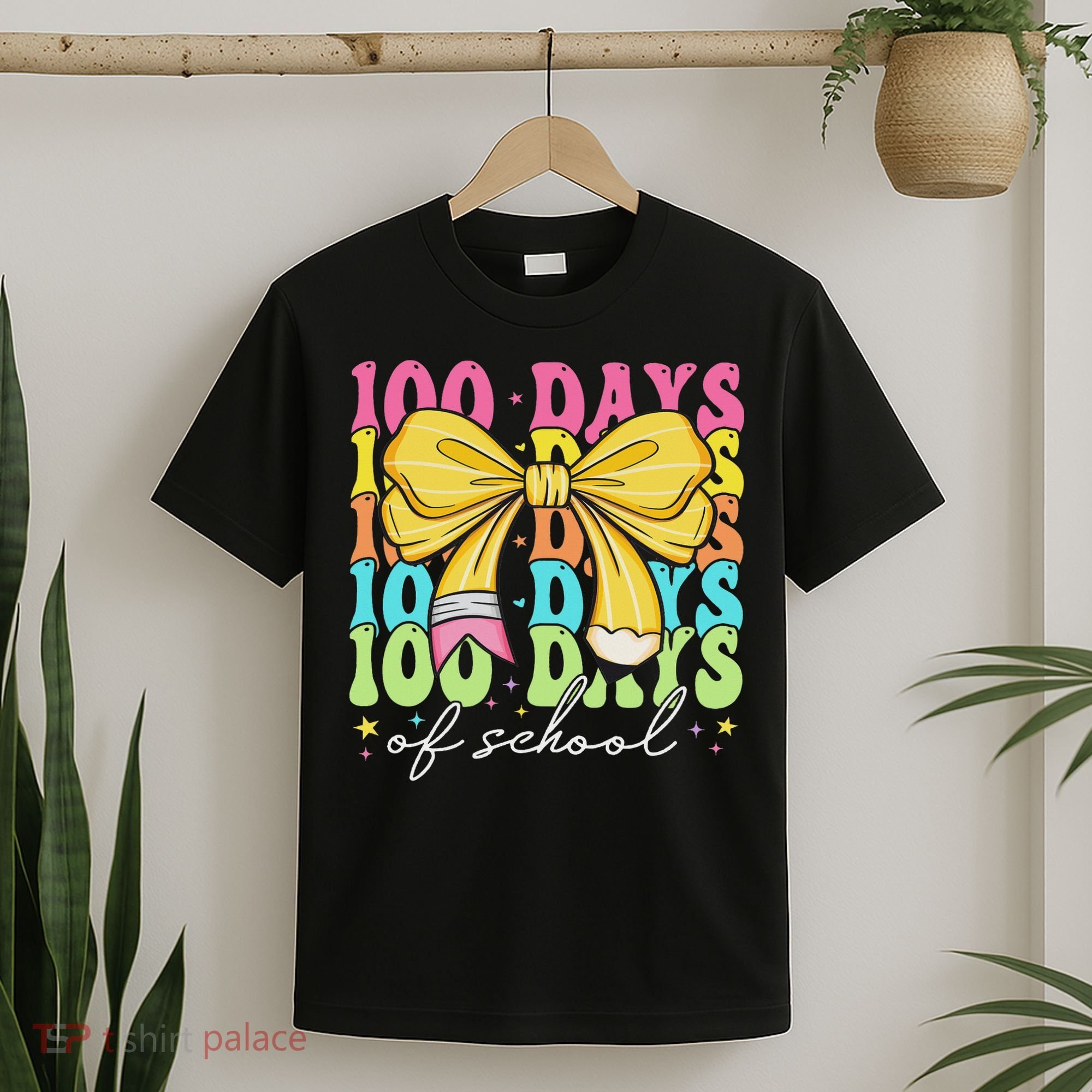 100 Days Of School Coquette Bow 100th Day Of School T-Shirt