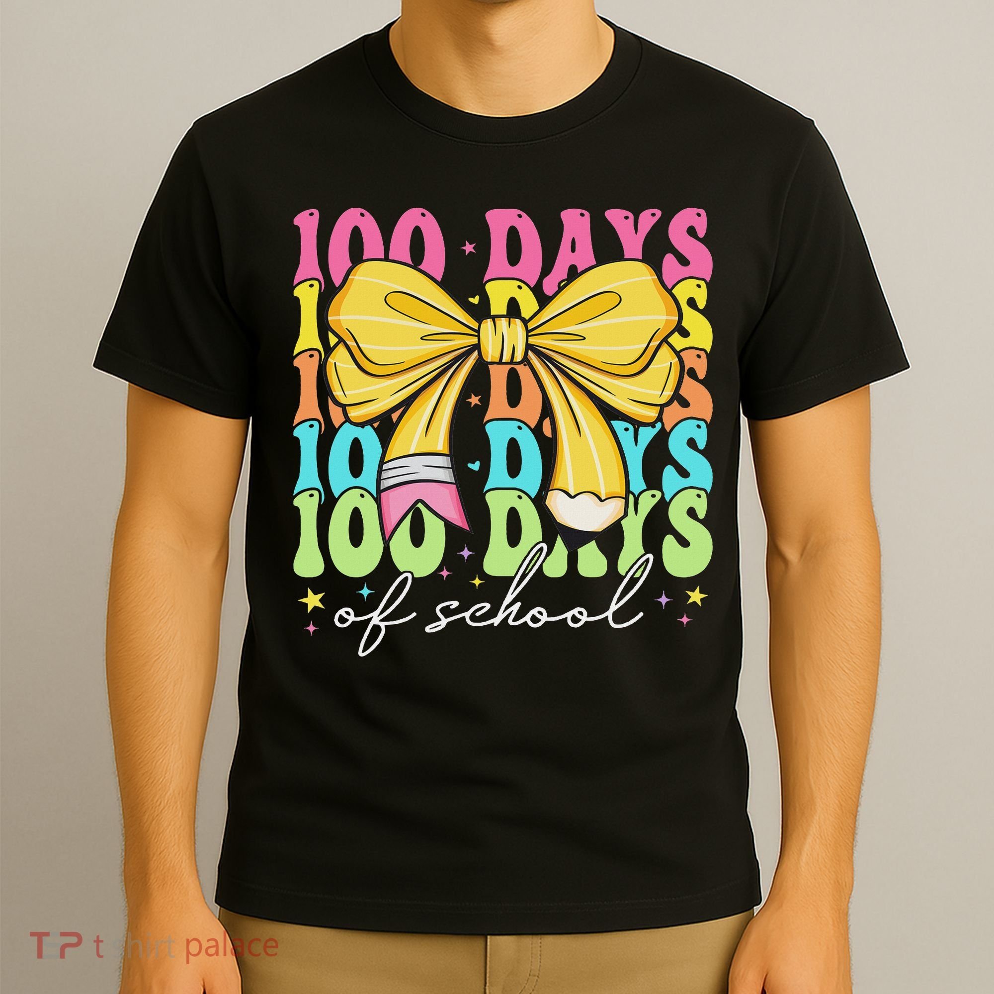 100 Days Of School Coquette Bow 100th Day Of School T-Shirt