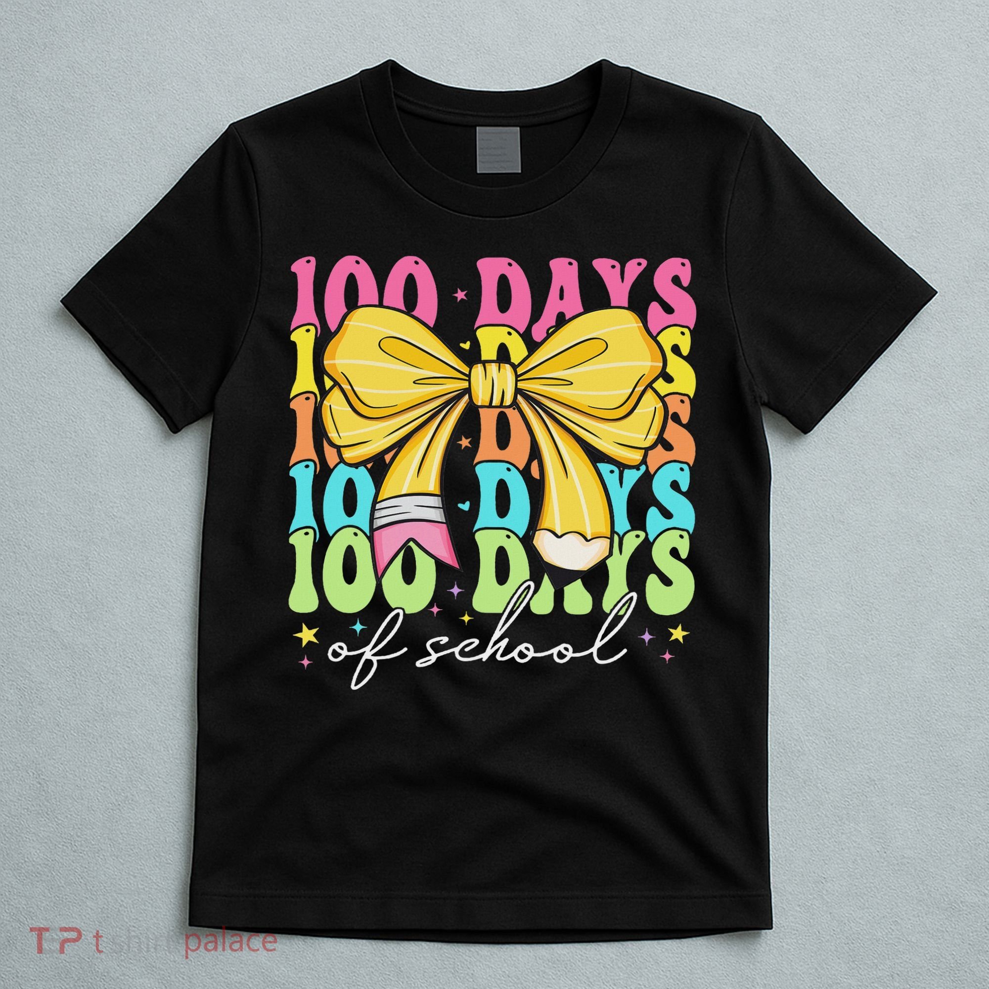 100 Days Of School Coquette Bow 100th Day Of School T-Shirt