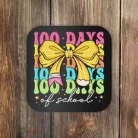 100 Days Of School Coquette Bow 100th Day Of School Coaster thumb 0