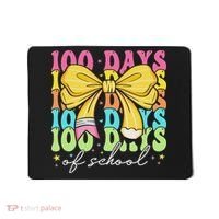 100 Days Of School Coquette Bow 100th Day Of School Mousepad thumb 0