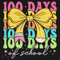 100 Days Of School Coquette Bow 100th Day Of School Mousepad thumb 1