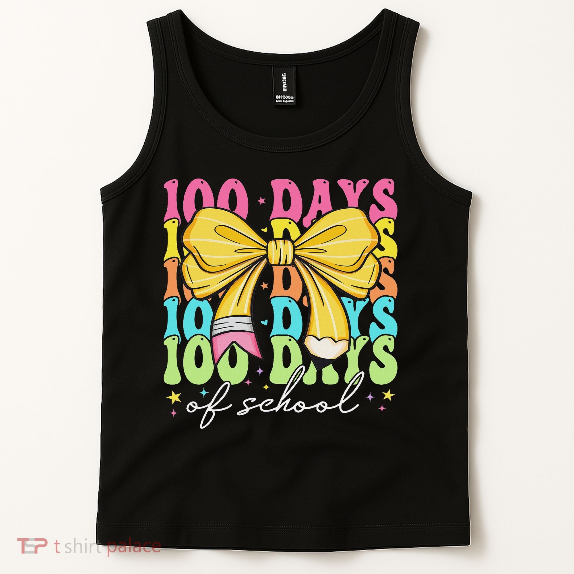 100 Days Of School Coquette Bow 100th Day Of School Tank Top