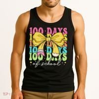 100 Days Of School Coquette Bow 100th Day Of School Tank Top thumb 3