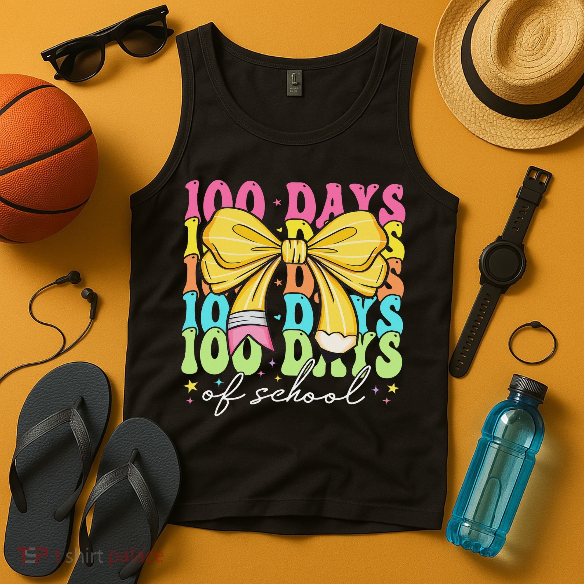 100 Days Of School Coquette Bow 100th Day Of School Tank Top