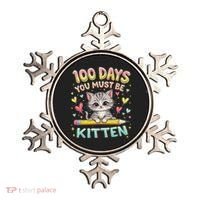100 Days Of School You Must Be Kitten Approved Ornament thumb 0