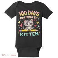 100 Days Of School You Must Be Kitten Approved Baby Bodysuit thumb 0