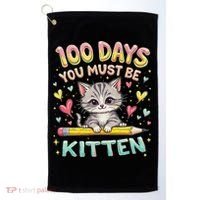 100 Days Of School You Must Be Kitten Approved Golf Towel thumb 0