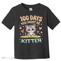 100 Days Of School You Must Be Kitten Approved Toddler T-Shirt thumb 0