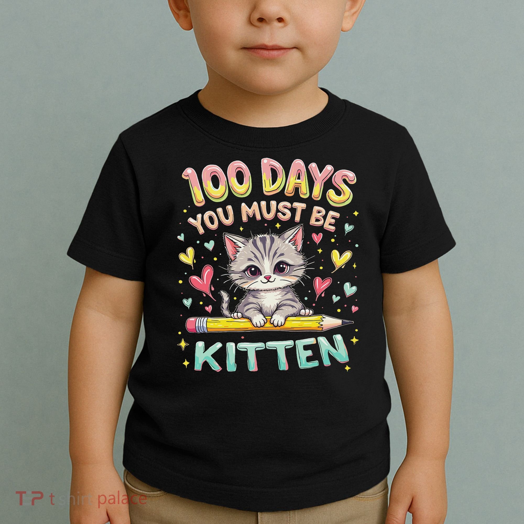 100 Days Of School You Must Be Kitten Approved Toddler T-Shirt
