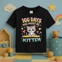 100 Days Of School You Must Be Kitten Approved Toddler T-Shirt thumb 3