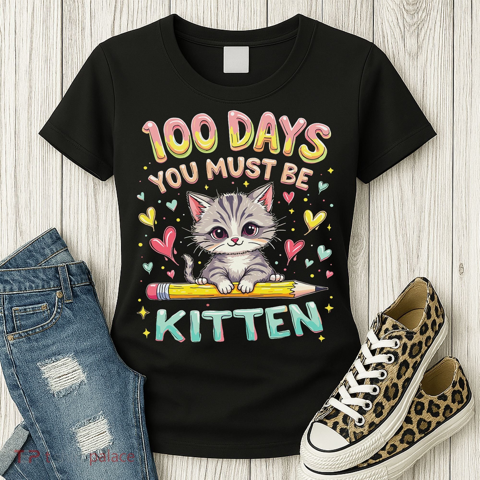 100 Days Of School You Must Be Kitten Approved Women's T-Shirt