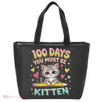 100 Days Of School You Must Be Kitten Approved Tote Bag thumb 0