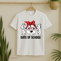 101 Days Of School Dalmatian Dog Teachers Kids Gift T-Shirt thumb 2